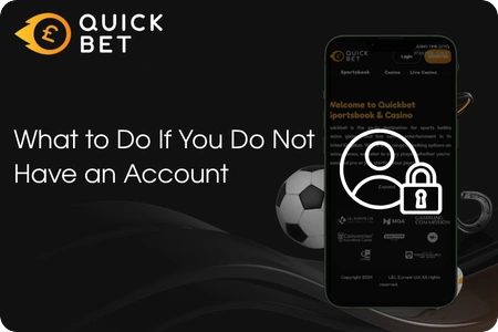 QuickBet sign in preparation section with a green Sign In button, user login icon, and a smartphone showing the sportsbook lobby on a dark background