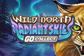Wild North Radiant Skies new slot at QuickBet Casino with lynx face and northern lights